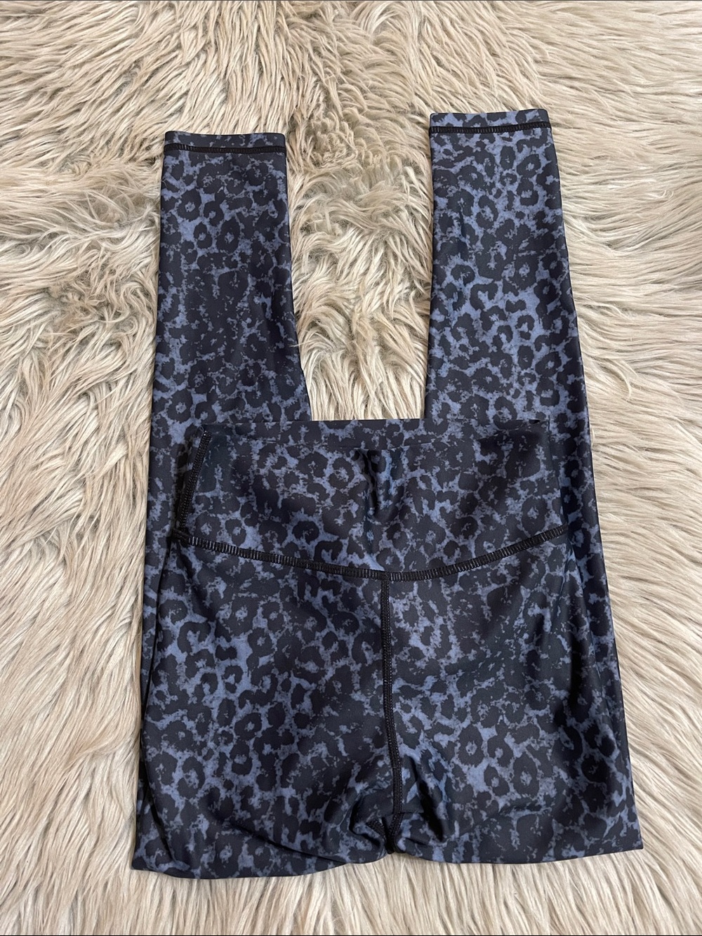 ZYIA Black & Charcoal Leopard Print Leggings